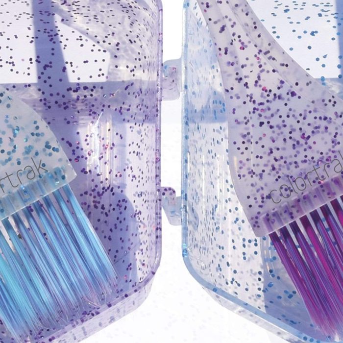 pinceles con purpurina colortrak
