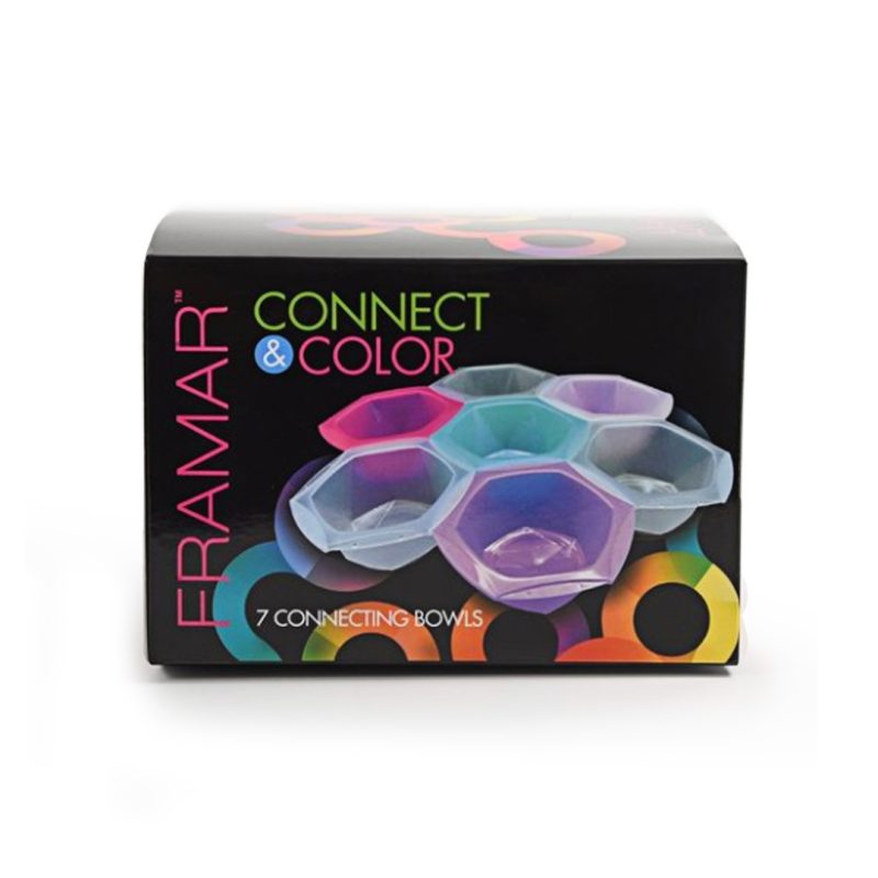 caja de Connect & Color pack de 7 bols para tinte de Framar