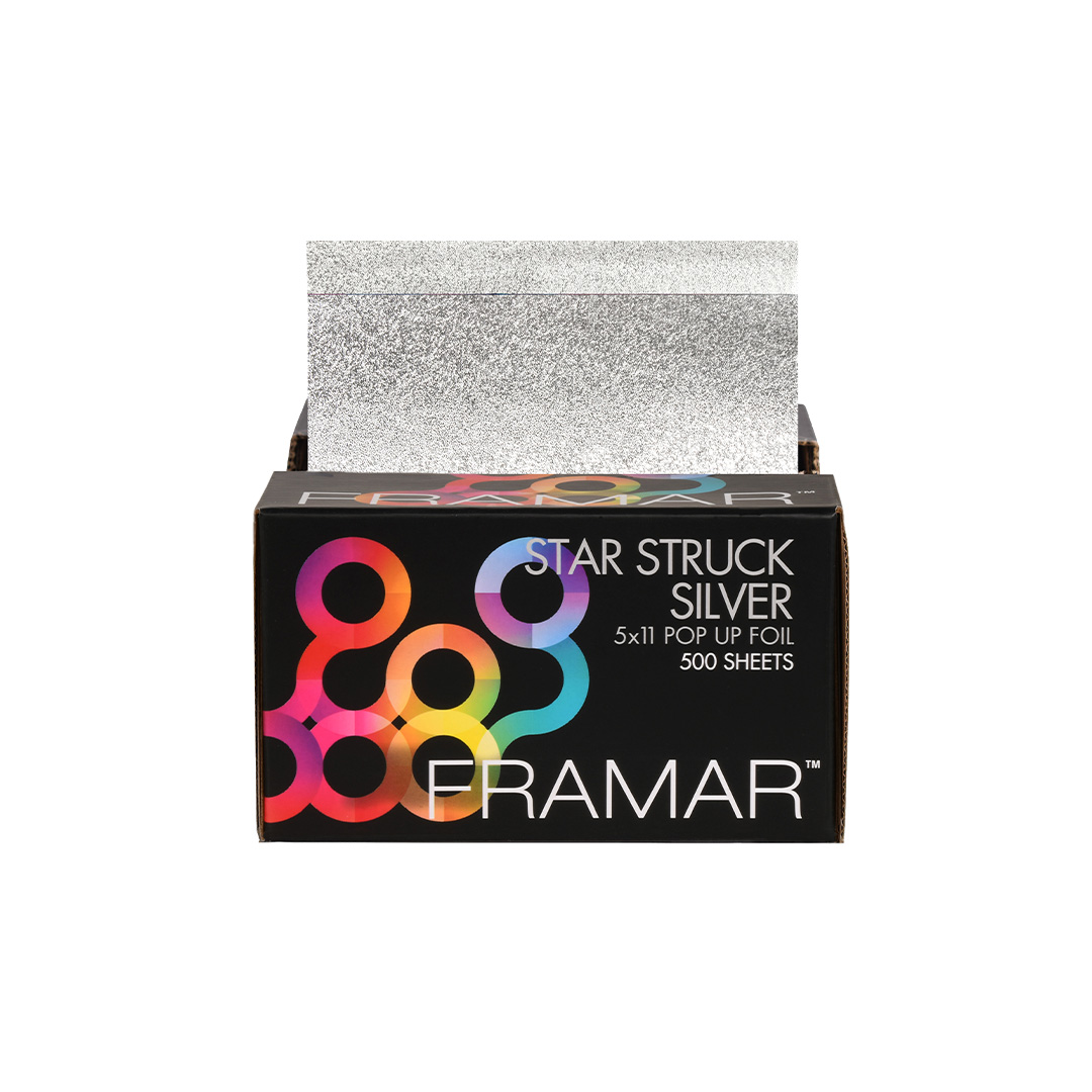 Star Struck Silver – Papel para Mechas Antideslizante Framar papel para mechas antideslizante Star Struck Silver de Framar