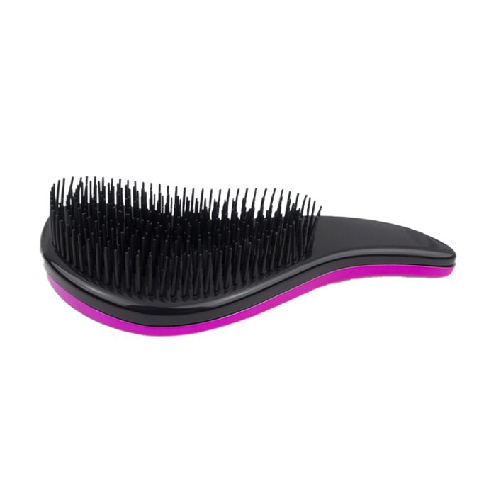 cepillo chroma brush rosa desde el lado con las púas hacia arriba
