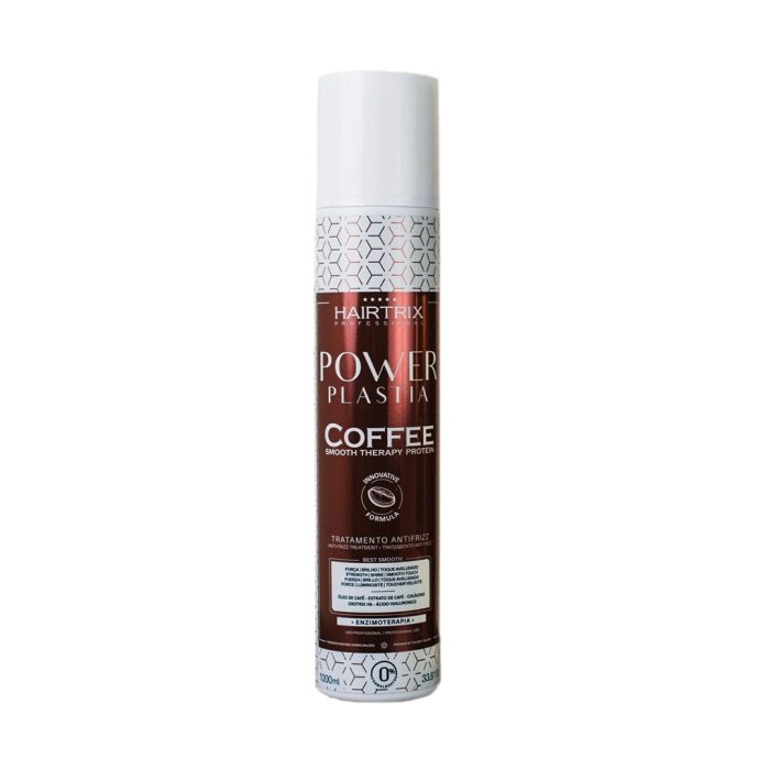 Botella de un litro de Coffee Smooth Therapy Protein de Power Plastia de la marca Hairtrix