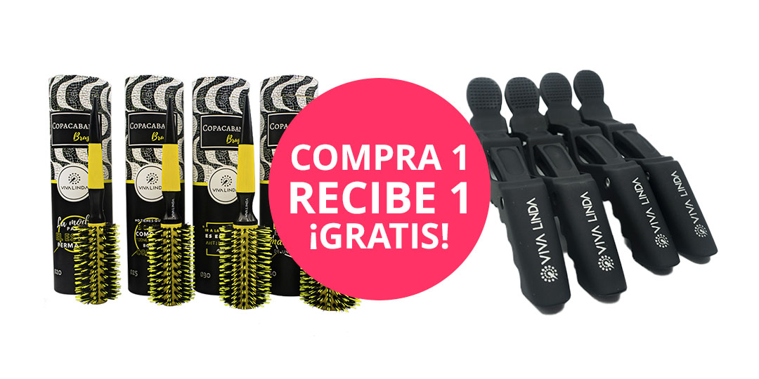 Compra pack copacabana brush recibe pack pinzas cocodrilo