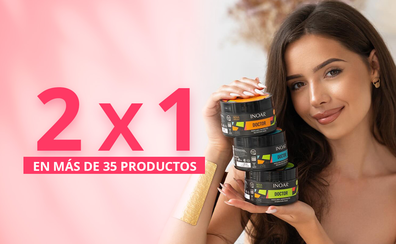 2 por 1 en más de 35 productos hasta el 23 febrero 2025.
