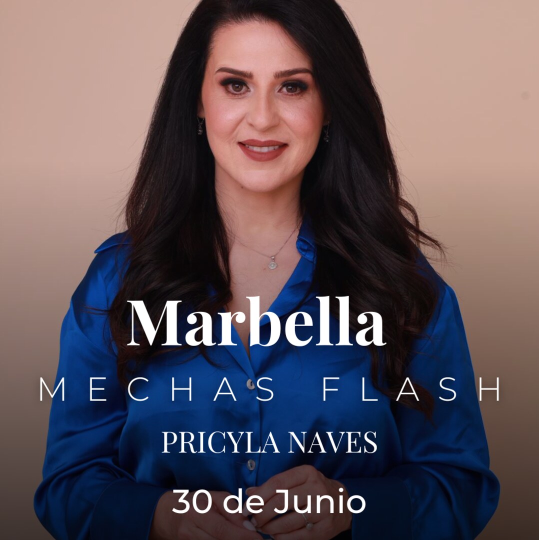 Formación Mechas Flash en Marbella con Pricyla Naves 30 junio 2025 Formación Mechas Flash en Marbella con Pricyla Naves 30 junio 2025. Aprende técnicas rápidas de Balayage para rubias y morenas.