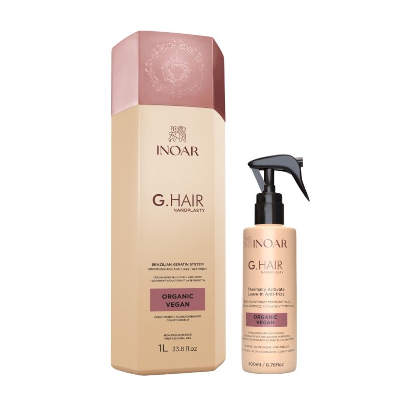Inoar G.Hair Nanoplasty Kit Alisado 1L y Leave In 200ml