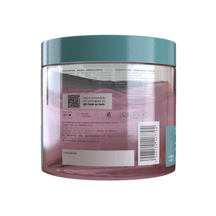 Duomix Gelatina + Crema Hidratante Meu Cacho Meu Crush Teen 500g - Imagen 2